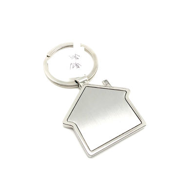 OEM Zink Alloy Keychains 44x75x6mm Kolor srebra