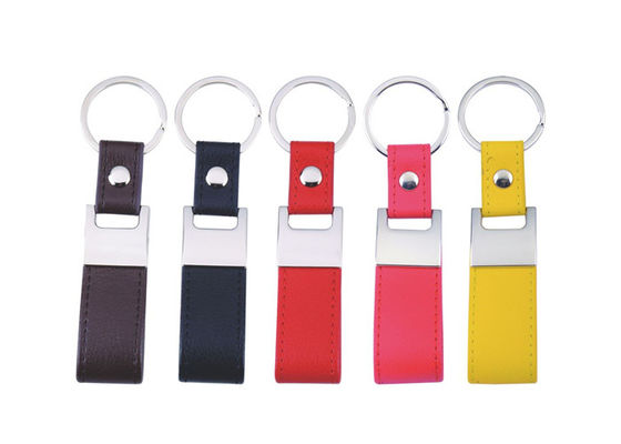 Szwy PU Skórzane breloczki Metal Cutsom Mini breloczek Skórzany pasek