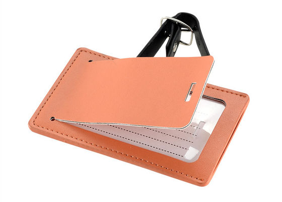 PU Leather Travel Bagaż Tag Dostosowany sitodruk Logo Bagaż Tag