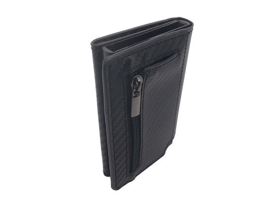 Carbon PU Leather RFID Credit Card Organizer Portfel Prostokątny uchwyt na karty