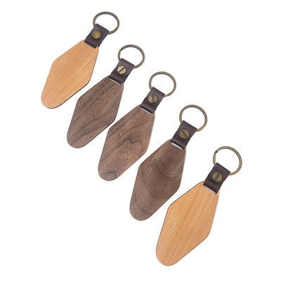 Spersonalizowany Drewniany Brelok Romb 14g Spersonalizowany Grawerowany Orzech Watel