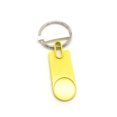 Zink stopu metalowego podkładki kluczyki Żółty Kolor 19x79x6mm