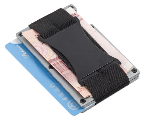 Klasyczny PU Aluminium RFID Blokujący Portfel Organizuje Chroni 8-10 Kart