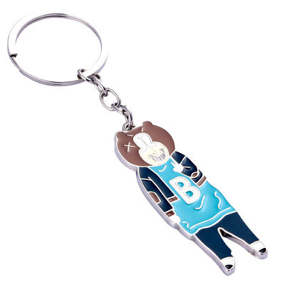 Custom Logo Metal Keychain z trwałym wykończeniem emaliowym w różnych kolorach do codziennego użytku