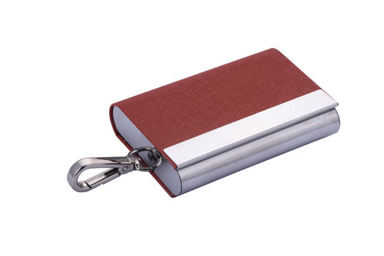 Slim Metal i PU Snap Closure Card Holder Organizer