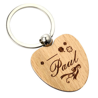 Konfigurowalny, spersonalizowany drewniany brelok do kluczy wykonany z naturalnych materiałów