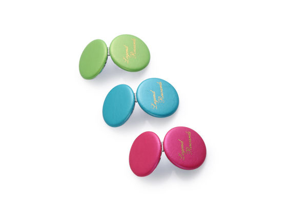 Macaron promocyjne lusterko kosmetyczne kieszonkowe PU kompaktowe lusterka do torebek