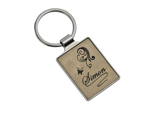 Grawerowanie laserowe Logo Skórzane breloczki 55 mm 4 mm Różowy breloczek Reklama