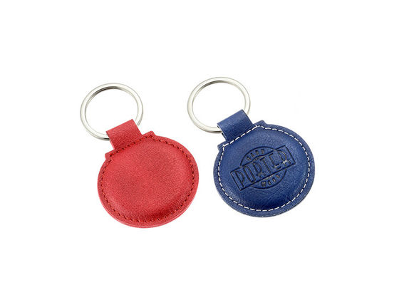 Wytłaczane logo PU Skórzane breloczki do kluczy o grubości 6,5 mm