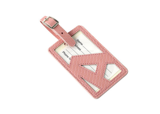 Zielona podróżna przywieszka do bagażu Pu Leather Hollow Pattern Tag