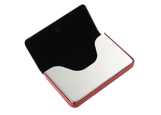 Magnetyczne zamknięcie wytłoczone Pu Etui na karty Aluminiowy wizytownik na wizytówki Druk cyfrowy