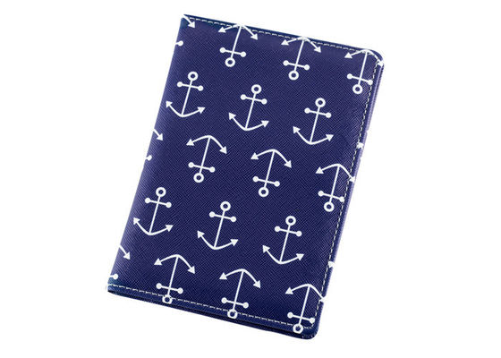 Drukowanie PU Leather Travel Passport Holder Prostokątny portfel Slim Cover