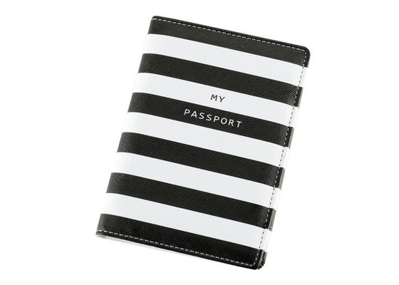 Drukowanie PU Leather Travel Passport Holder Prostokątny portfel Slim Cover