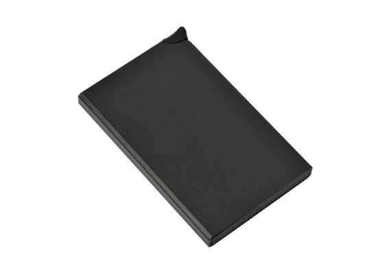 Metalowy ABS Slim Aluminiowy uchwyt na karty kredytowe Wzór z włókna węglowego