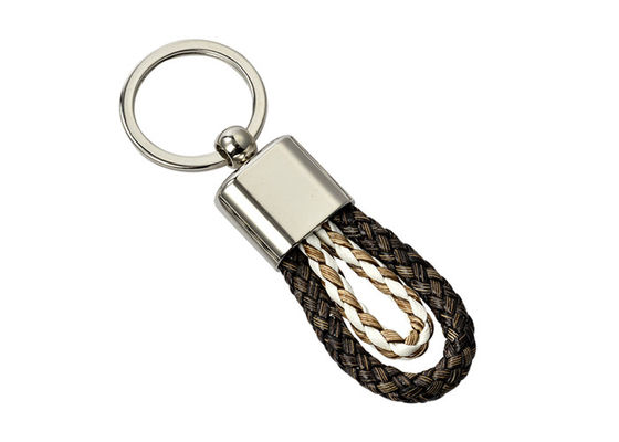 PU Pleciona lina Skórzane breloczki Splot Knitting Handmade Car Key Ring