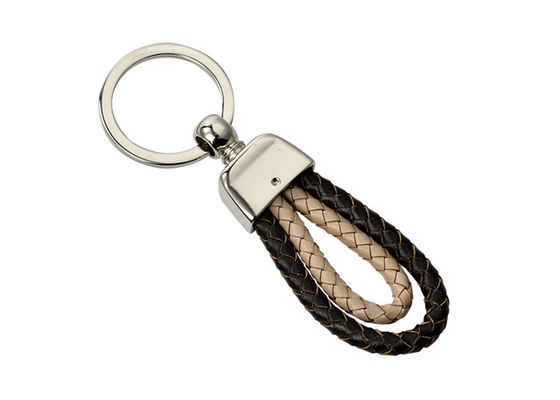 Splot Knitting Handmade Car Key Holder PU Pleciona lina Skórzane breloczki