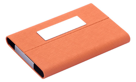 Dobra cena 50 Pojemność wizytówki Slim Metal Business Card Holder PU Design With Compact Frame w Internecie