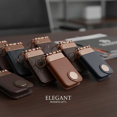 Dobra cena Spersonalizowane skórzane etui na klucze Elegancki design Idealne na prezenty firmowe i kampanie marketingowe w Internecie
