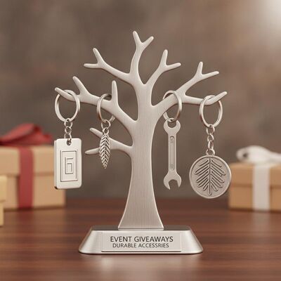 Jakość Metal Keychain Holder Tree Style Trwałe łańcuchy do kluczy Idealne prezenty dla wydarzeń Logo na zamówienie lekkie i trwałe akcesoria fabryka
