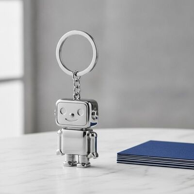 Dobra cena Wysoka wytrzymałość Cute Metal Keychain Srebrny 5 Cm X 3 Cm Trwały Stylowy Design Idealny dla prezentów biznesowych i marketingu w Internecie