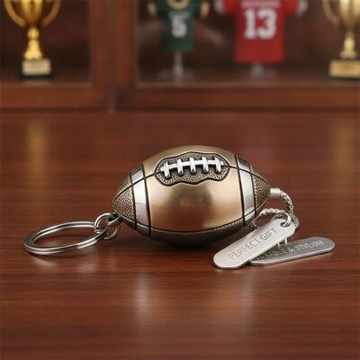Dobra cena 1 kawałek Cute Metal Keychain Football Shape Perfect Gift Accessory Trwały Stylowy Kluczówka na temat Piłki Nożnej na codzienność w Internecie
